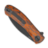 Trollsky Knives Mandu EVO 14C28N sulankstomas peilis, Orange Turtle G-10, Black Stonewash