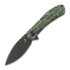 Trollsky Knives Mandu Evo Limited 접이식 나이프, Green Turtle G-10, Black Stonewash