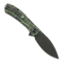 Trollsky Knives Mandu Evo Limited 접이식 나이프, Green Turtle G-10, Black Stonewash