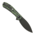 Trollsky Knives Mandu Evo Limited 접이식 나이프, Green Turtle G-10, Black Stonewash