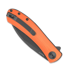 Trollsky Knives Mandu EVO Magnacut kääntöveitsi, Orange G-10, Black Stonewash