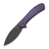 Trollsky Knives Mandu EVO Magnacut sulankstomas peilis, Purple G-10, Black Stonewash