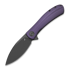 Trollsky Knives Mandu EVO Magnacut 折叠刀, Purple G-10, Black Stonewash