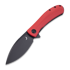 Trollsky Knives Mandu XL 14C28N sulankstomas peilis, Red G-10, Black Stonewash