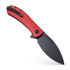 Trollsky Knives Mandu XL 14C28N kääntöveitsi, Red G-10, Black Stonewash