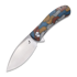 Trollsky Knives Mandu XL Burns Twice 14C28N kääntöveitsi, Kaleidoscope Turtle G-10, Satin