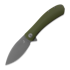 Trollsky Knives Mandu XL D2, OD Green G-10, Dark Bead Blast