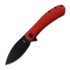 Trollsky Knives Mandu XL D2, Red G-10, Black Stonewash