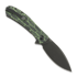 Trollsky Knives Mandu XL Limited 접이식 나이프, Green Turtle G-10, Black Stonewash