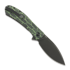 Trollsky Knives Mandu XL Limited 접이식 나이프, Green Turtle G-10, Black Stonewash