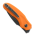 Twisted Assisted Fortis Drop Point folding knife, Orange G-10, Blackwash
