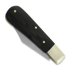 Twisted Assisted T.A. Sheffield Clip Point Barlow, Black Linen Micarta