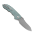 Viper Moon folding knife, Stonewashed, Teal Canvas Micarta V6010TE