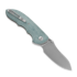Viper Moon sulankstomas peilis, Stonewashed, Teal Canvas Micarta V6010TE