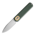 Vosteed Corgi Trek Lock - Micarta Green - S/W Drop sulankstomas peilis