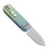 Coltello pieghevole Vosteed Corgi-V Vanchor Lock - Satin - Titanium, Evergreen Frost