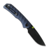 Vosteed Marten 330 - Blackwash - Aluminum foldekniv, Dark Slate Blue
