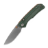 Vosteed Marten 330 - Stonewash - Micarta vouwmes, groen