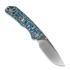 Coltello pieghevole Vosteed Marten - Satin - Carbon Fiber, blu