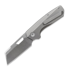 Vosteed Nip-L - Stonewash - Left-Handed sulankstomas peilis, Titanium, pilka