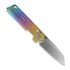 Couteau pliant Vosteed Parallel - Stonewash - Titanium, Iridescent Crackle