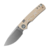 Vosteed Porcupine T - Stonewash - Bamboo Micarta sulankstomas peilis, Ivory Drift