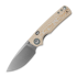 Vosteed Porcupine T - Stonewash - Bamboo Micarta kääntöveitsi, Ivory Drift