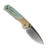 Vosteed Psyop 299 - Satin - Ti Bolster + Norplex UltreX Micarta &ouml;sszecsukhat&oacute; k&eacute;s, teal