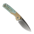 Vosteed Psyop 299 - Satin - Ti Bolster + Norplex UltreX Micarta sulankstomas peilis, teal