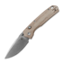 Vosteed Psyop 299 - Stonewash - Norplex UltreX Micarta sulankstomas peilis, natural