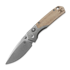 Складной нож Vosteed Psyop 299 - Stonewash - Ti Bolster + Norplex UltreX Micarta, natural