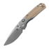 Vosteed Psyop 299 - Stonewash - Ti Bolster + Norplex UltreX Micarta sulankstomas peilis, natural