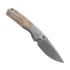 Складной нож Vosteed Psyop 299 - Stonewash - Ti Bolster + Norplex UltreX Micarta, natural