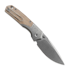 Vosteed Psyop 299 - Stonewash - Ti Bolster + Norplex UltreX Micarta sulankstomas peilis, natural