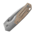 Vosteed Psyop 299 - Stonewash - Ti Bolster + Norplex UltreX Micarta Taschenmesser, natural