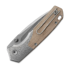 Vosteed Psyop 299 - Stonewash - Ti Bolster + Norplex UltreX Micarta sulankstomas peilis, natural