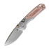 Vosteed Psyop 299 - Stonewash - Ti Bolster + Norplex UltreX Micarta sulankstomas peilis, raudona