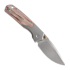 Vosteed Psyop 299 - Stonewash - Ti Bolster + Norplex UltreX Micarta sulankstomas peilis, raudona