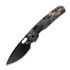 Vosteed - Psyop 332 - Blackwash - Current Micarta, Canvas Rag Burl - Blue