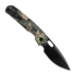 Vosteed Psyop 332 - Blackwash - Current Micarta Taschenmesser, Canvas Rag Burl - Blue
