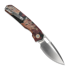 Vosteed Psyop 332 - Satin - Current Micarta Taschenmesser, Canvas Rag Burl - Red