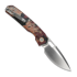 Vosteed Psyop 332 - Satin - Current Micarta Taschenmesser, Canvas Rag Burl - Red