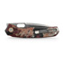 Vosteed Psyop 332 - Satin - Current Micarta Taschenmesser, Canvas Rag Burl - Red