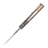 Vosteed Psyop 332 - Satin - Current Micarta Taschenmesser, Canvas Rag Burl - Red