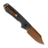 Vosteed Raccoon 2.0 Top Liner Lock - Copper Dune Bowie - Micarta 折叠刀, 黑色