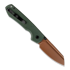 Vosteed Raccoon 2.0 Top Liner Lock - Copper Dune Sheepsfoot - Micarta Taschenmesser, vihreä