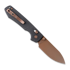 Vosteed Raccoon Crossbar - Copper Dune Drop - Micarta folding knife, black