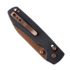 Vosteed Raccoon Crossbar - Copper Dune Drop - Micarta folding knife, black