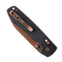 Vosteed Raccoon Crossbar - Copper Dune Drop - Micarta kääntöveitsi, musta