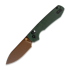 Vosteed Raccoon Crossbar - Copper Dune Drop - Micarta kääntöveitsi, vihreä
